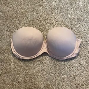 Strapless PINK tan bra